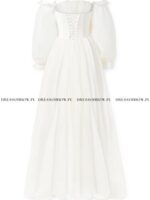 ODETTE maxi- suknia z odpinanymi rękawkami OUTLET