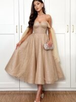 ISABELLE midi 3w1- brokatowa, SZYCIE NA MIARĘ