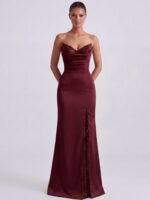 ALMIRA- satynowa sukienka SZYCIE NA MIARĘ