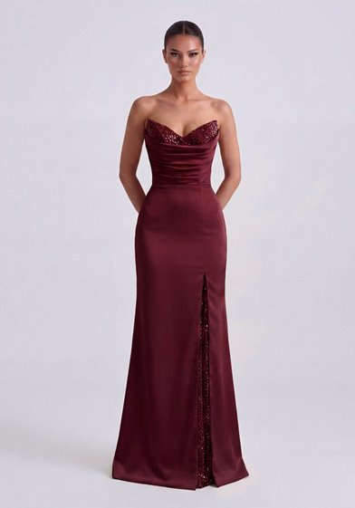 ALMIRA- satynowa sukienka SZYCIE NA&nbsp;MIARĘ