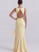 MELODY - asymetryczna maselkowa suknia