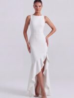 MELODY - asymetryczna biala suknia