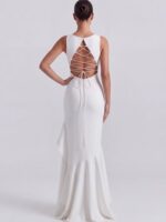 MELODY - asymetryczna biala suknia