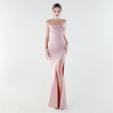 Różówa sukienka maxi OSTATNIA