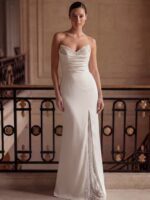 ALMIRA- biała, satynowa sukienka SZYCIE NA MIARĘ