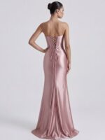 LAUREN- różowa, satynowa suknia maxi COMING SOON