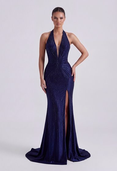 VALENTINA- granatowa sukienka PRE-ORDER