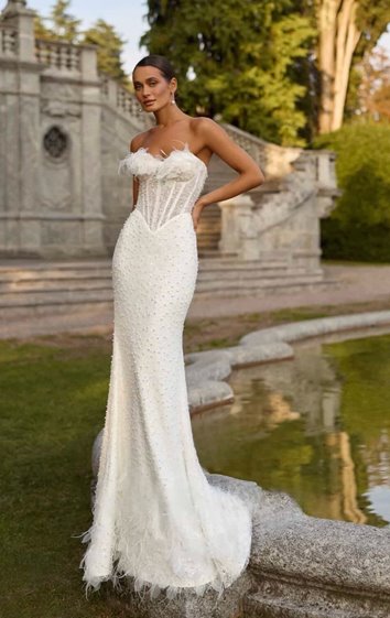 HIACYNTA- biała suknia SZYCIE NA&nbsp;MIARĘ