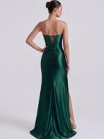 LAUREN- zielona, satynowa suknia maxi COMING SOON